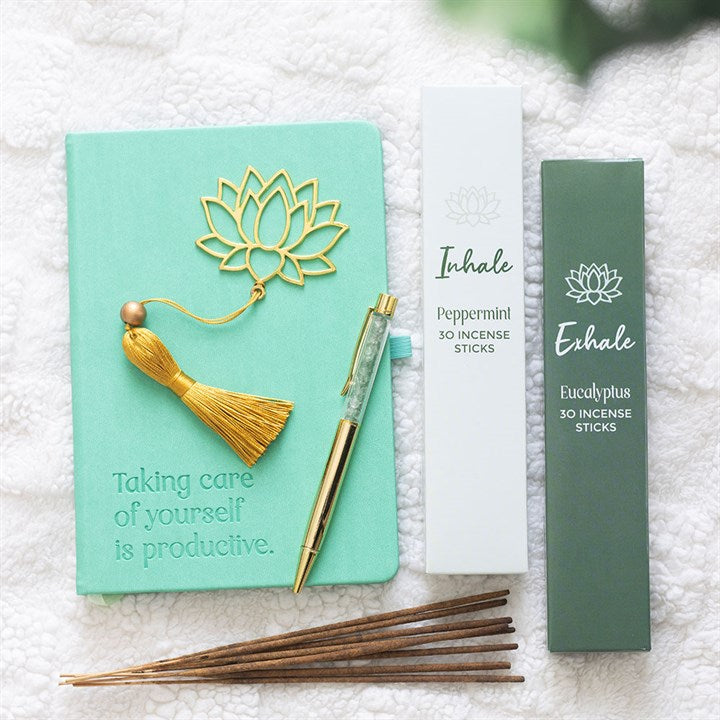 A5 Wellness Journal with Aventurine Pen