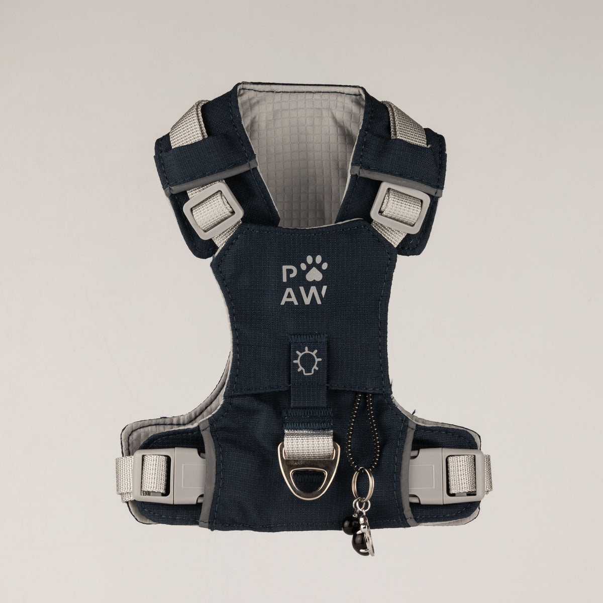 PAW XS Reflective Dog Harness – Rock Grey & Black Obsidian