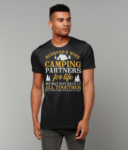 Husband And Wife Camping Partners For Life T-Shirt