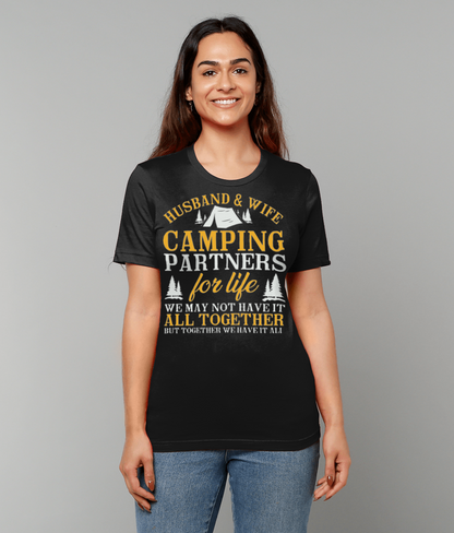 Husband And Wife Camping Partners For Life T-Shirt