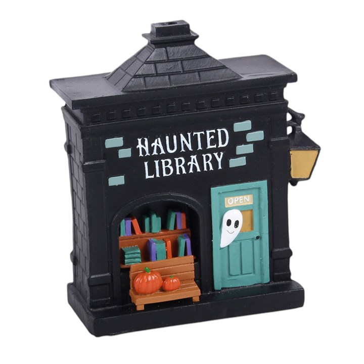 Haunted Library Incense Cone Holder – Halloween Resin Incense Burner