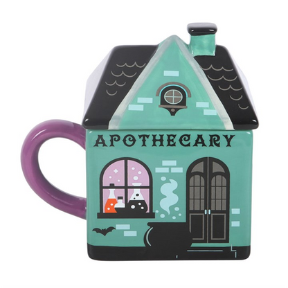 Apothecary Shop Lidded Mug – Halloween Ceramic Mug