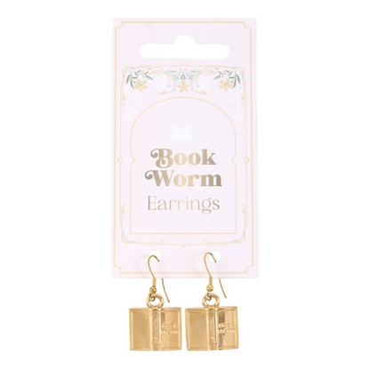 Book Worm Earrings