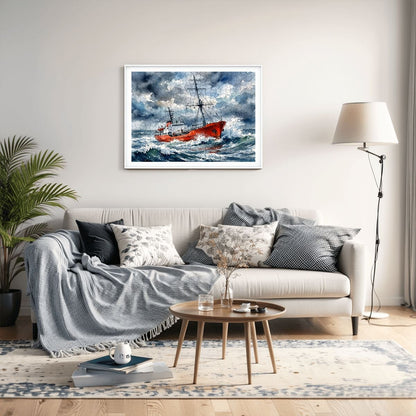 Offshore Radio Ship in Rough Seas – 500 Piece Wooden Jigsaw Puzzle