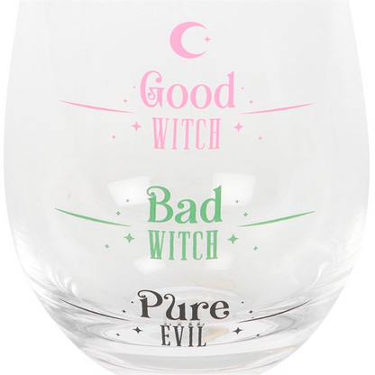 Good Witch, Bad Witch Stemless Glass