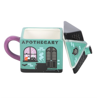 Apothecary Shop Lidded Mug – Halloween Ceramic Mug