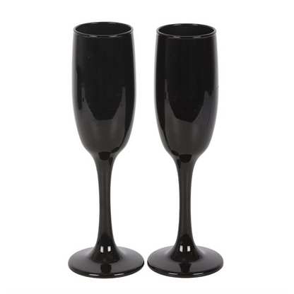 Set of 2 Dead Thirsty Champagne Flutes