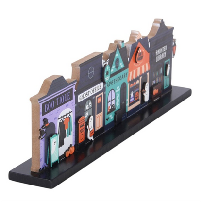 Halloween Spooky Street House Decoration – MDF Shelf & Mantel Display