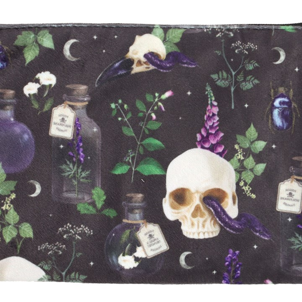 Venom & Vines Print Makeup Bag