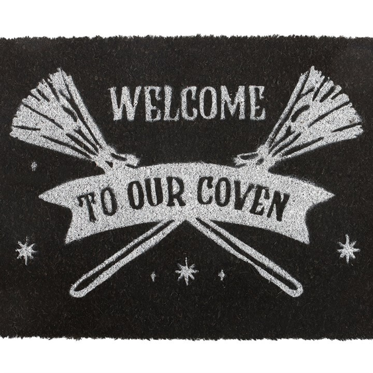 Black Welcome to Our Coven Doormat