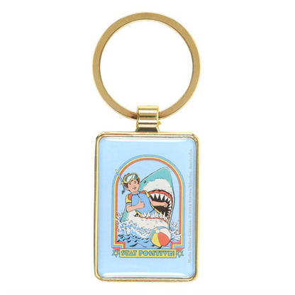 Stay Positive Keyring by Steven Rhodes