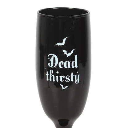 Set of 2 Dead Thirsty Champagne Flutes