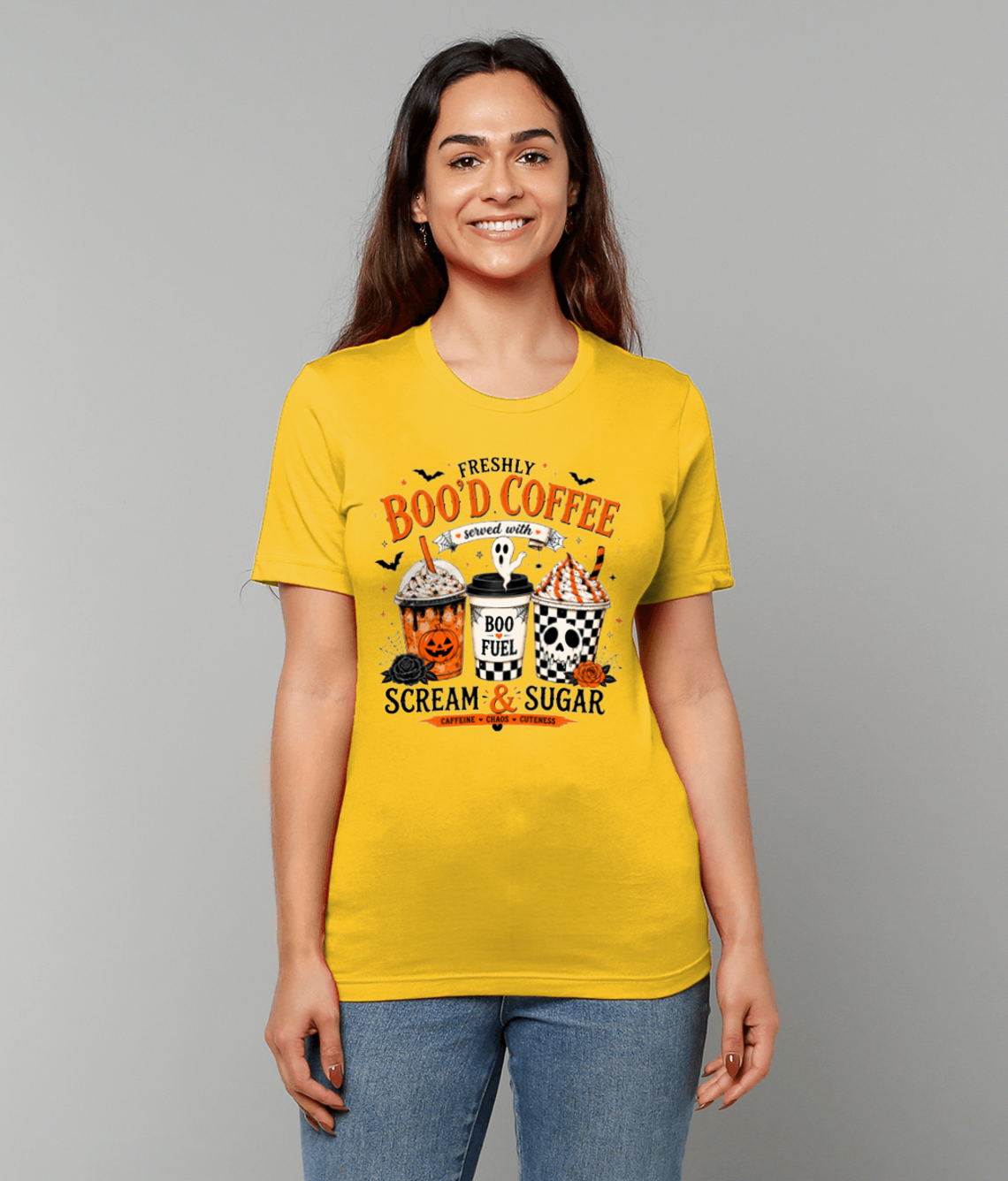 Boo'd Up Coffee Lover Halloween T-Shirt | Unisex Tee