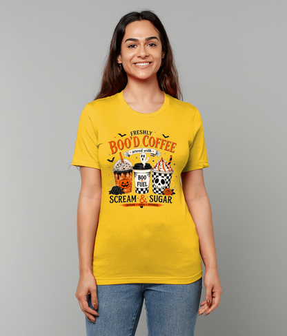 Boo'd Up Coffee Lover Halloween T-Shirt | Unisex Tee