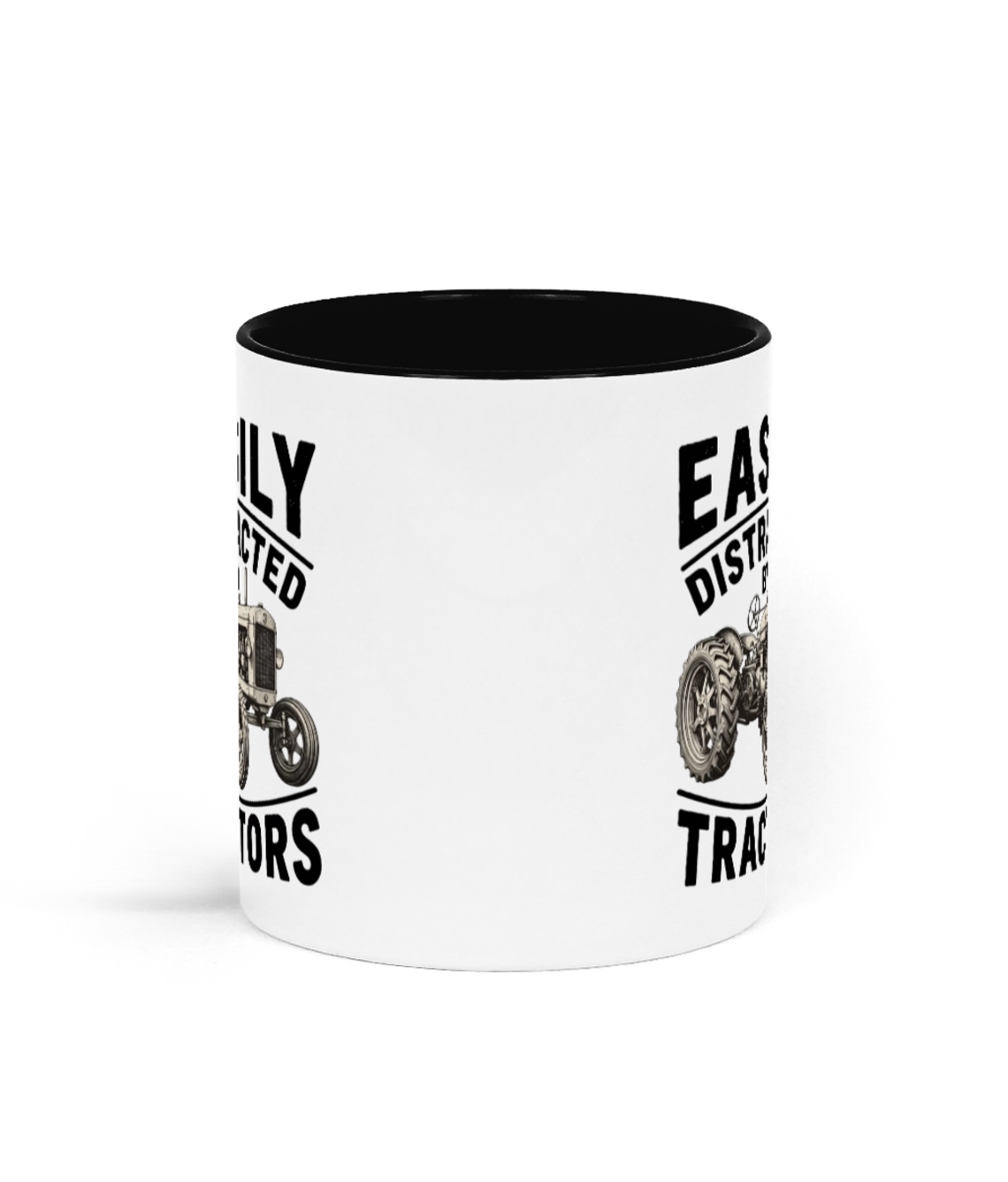 Easily Distracted By Tractors Two Toned Ceramic Mug
