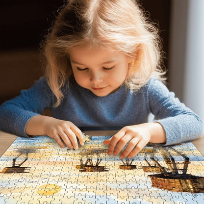 500-Piece Wooden Jigsaw Puzzle – WWII Sea Forts also used for 60's Pirate Radio Stations