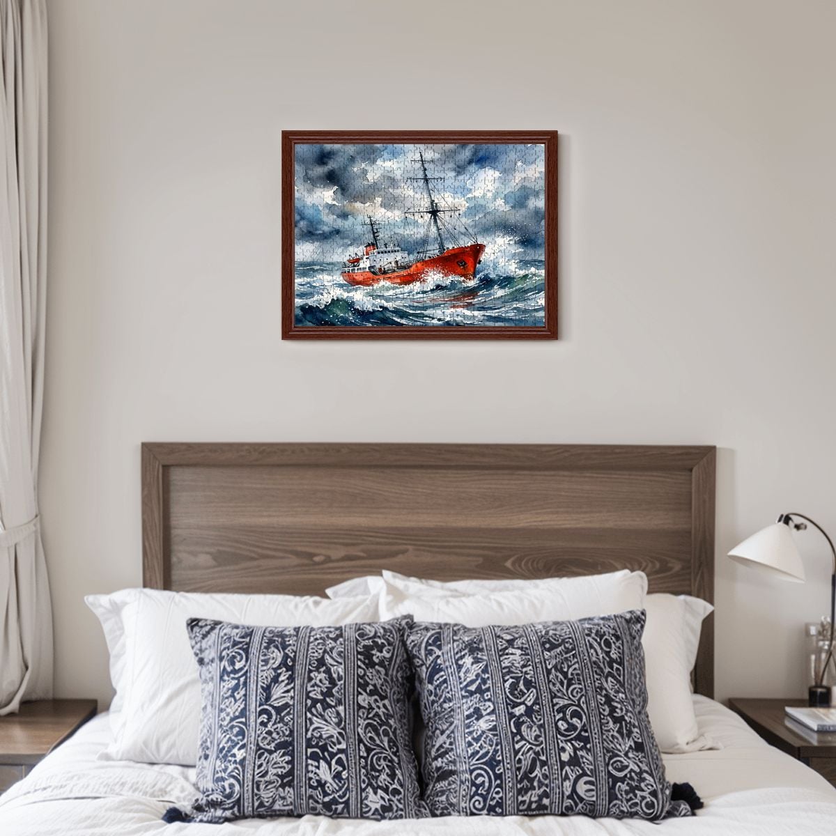 Offshore Radio Ship in Rough Seas – 500 Piece Wooden Jigsaw Puzzle