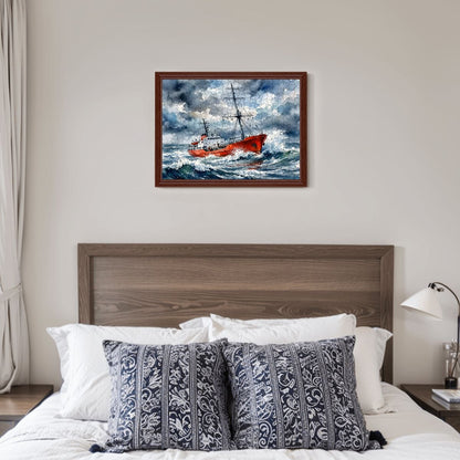 Offshore Radio Ship in Rough Seas – 500 Piece Wooden Jigsaw Puzzle