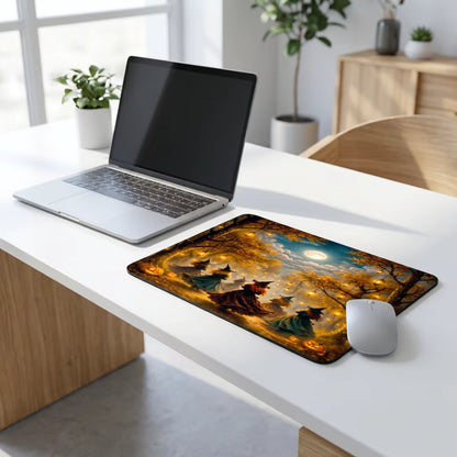 Witch Forest Dance Mouse Mat – Halloween Desk Art