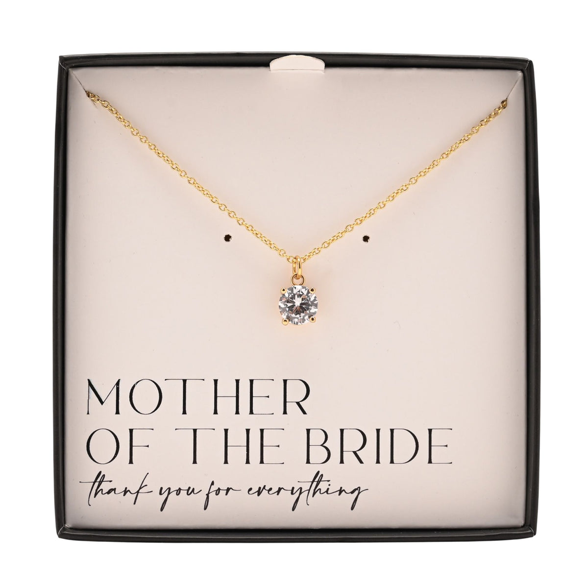 Amore Gold Plated Crystal Pendant Necklace – Mother of the Bride Gift