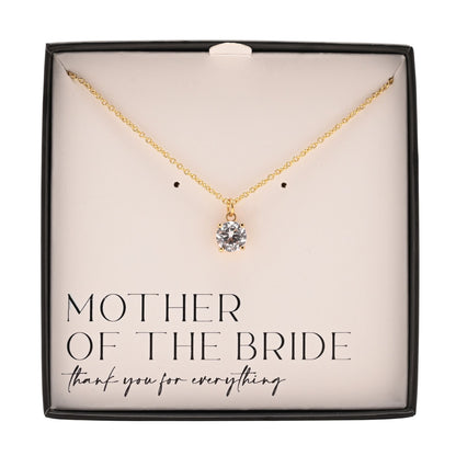 Amore Gold Plated Crystal Pendant Necklace – Mother of the Bride Gift