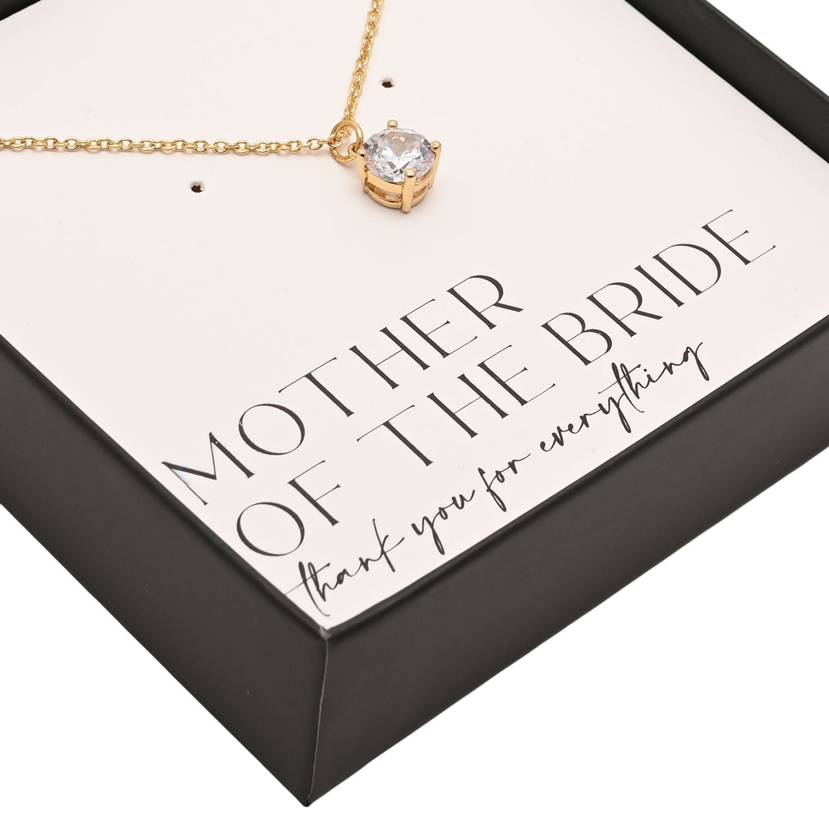 Amore Gold Plated Crystal Pendant Necklace – Mother of the Bride Gift