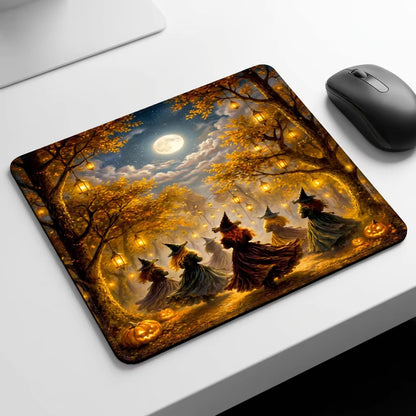 Witch Forest Dance Mouse Mat – Halloween Desk Art