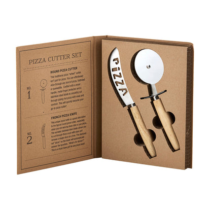 Santa Barbara Pizza Cutter & Knife Gift Set