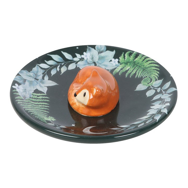 Green Fox Trinket Dish – Ceramic Jewellery Holder