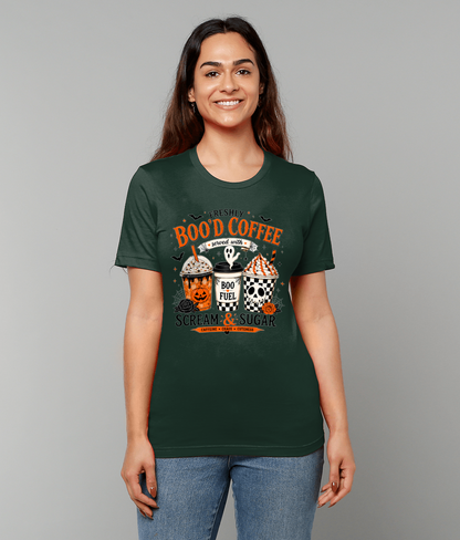 Boo'd Up Coffee Lover Halloween T-Shirt | Unisex Tee