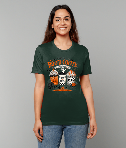 Boo'd Up Coffee Lover Halloween T-Shirt | Unisex Tee