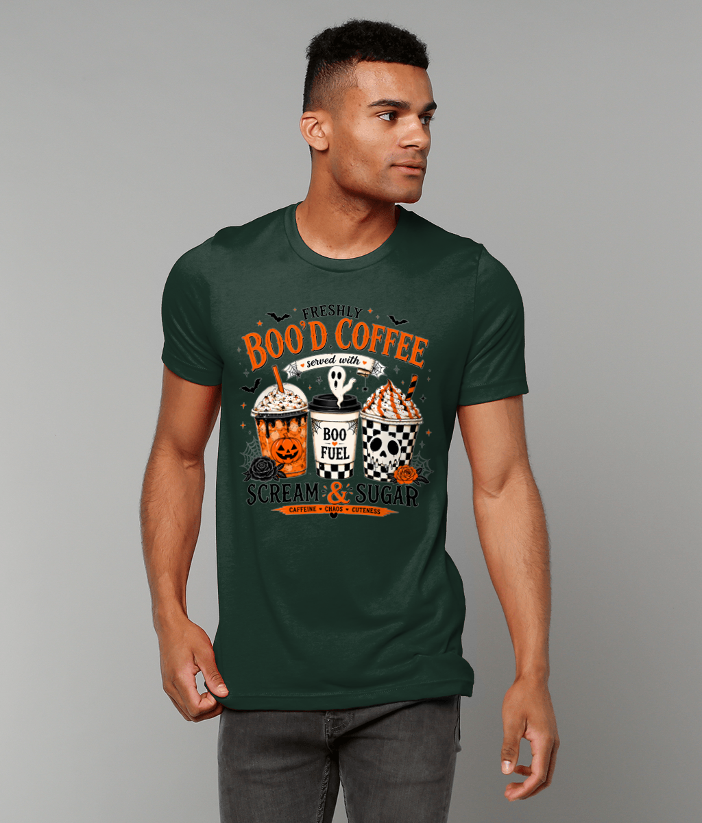 Boo'd Up Coffee Lover Halloween T-Shirt | Unisex Tee