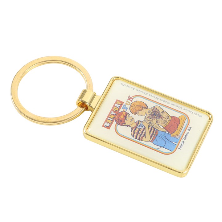 Rainy Day Fun Keyring by Steven Rhodes