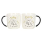 King and Queen Couples Caravan Mug Set