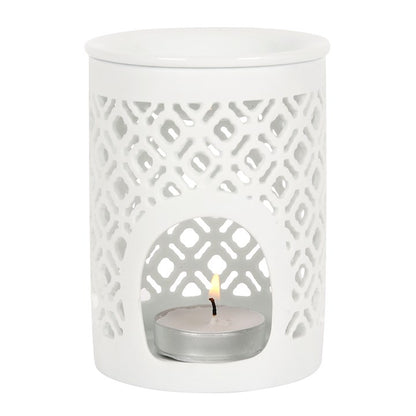 Matte Lattice Cut Oil Burner