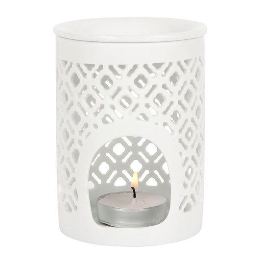 Matte Lattice Cut Oil Burner