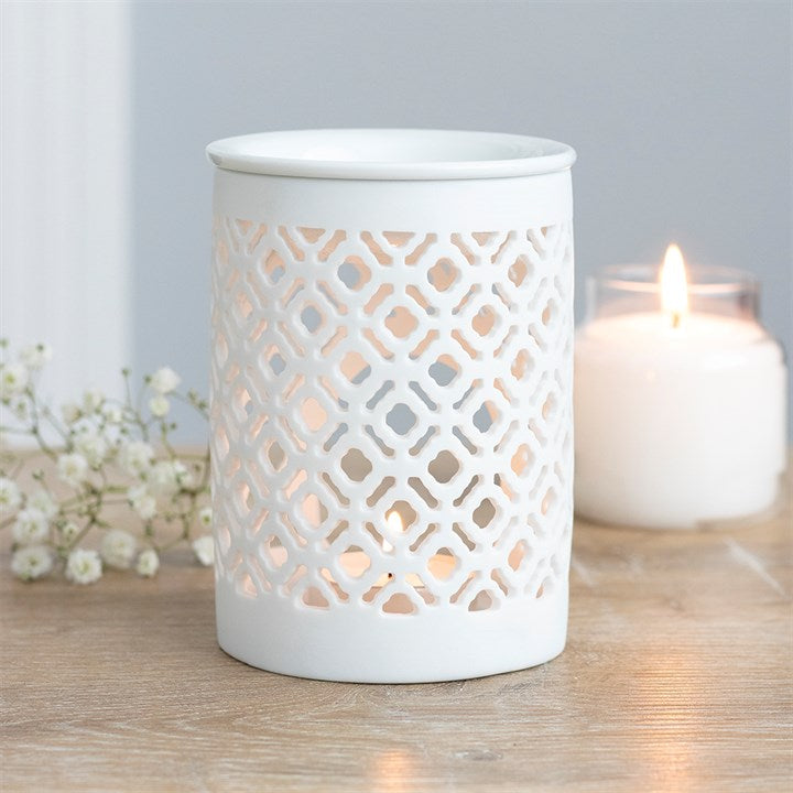 Matte Lattice Cut Oil Burner