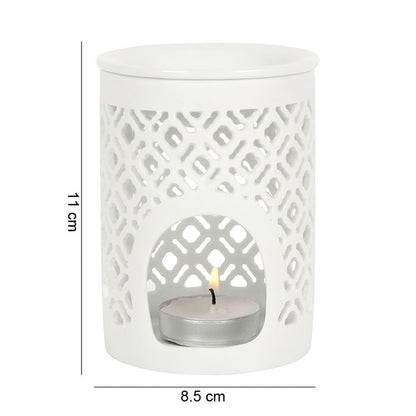 Matte Lattice Cut Oil Burner