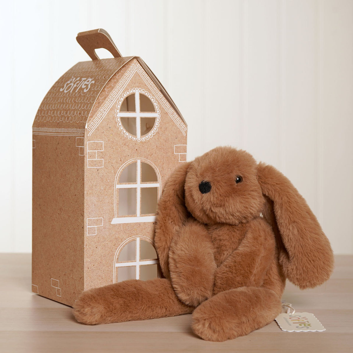 Cookie The Plush Long Leg Dark Brown Bunny 35 cm