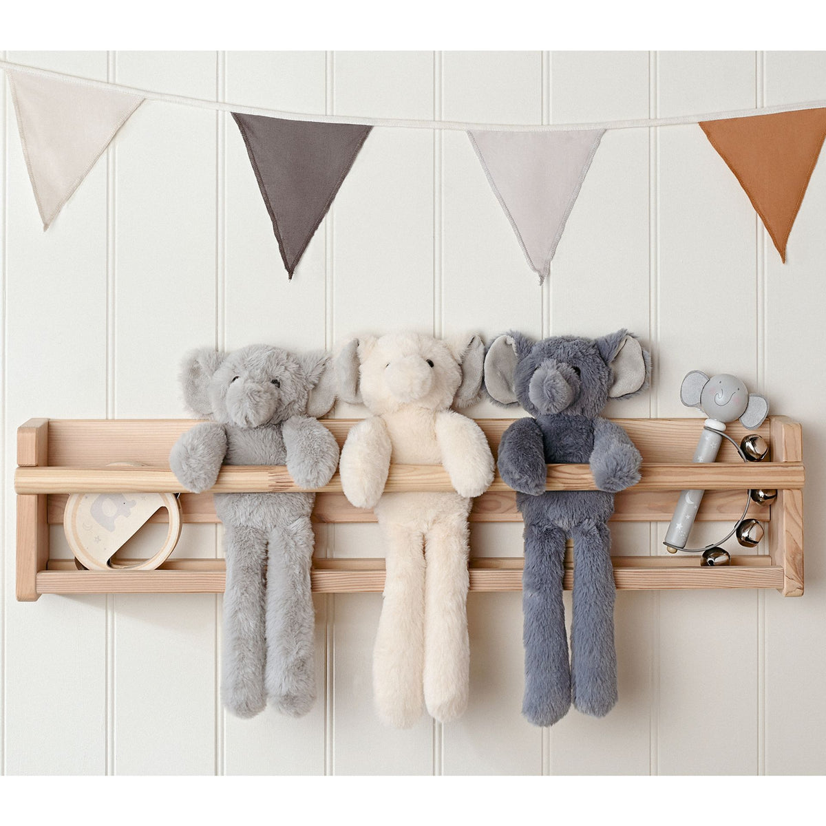 Nelly The Plush Long Leg Grey Elephant 35 cm