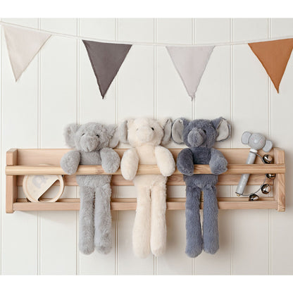 Nelly The Plush Long Leg Grey Elephant 35 cm