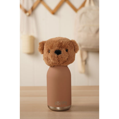 Hampton The Plush Teddy Dark Brown Stainless Steel Water Bottle 23cm / 450ml