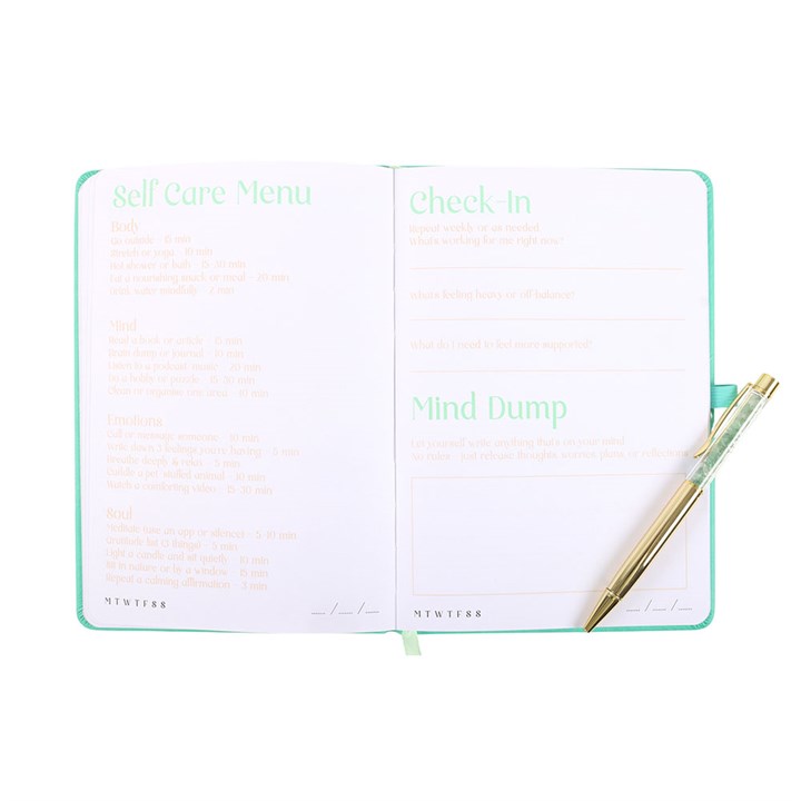 A5 Wellness Journal with Aventurine Pen