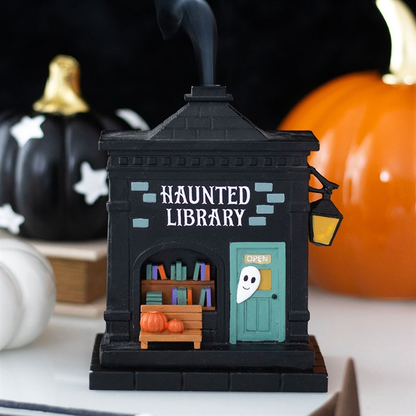 Haunted Library Incense Cone Holder – Halloween Resin Incense Burner