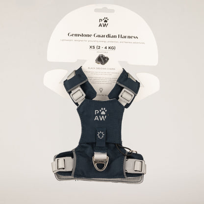 PAW XS Reflective Dog Harness – Rock Grey & Black Obsidian