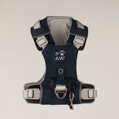PAW XS Reflective Dog Harness – Rock Grey & Black Obsidian