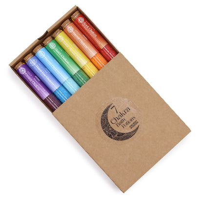 Chakra Bath Salt Gift Set, Pack of 7 Aromatherapy Vials