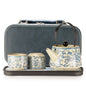 Travel Teapot Set & Two Cups - China Ru Blue