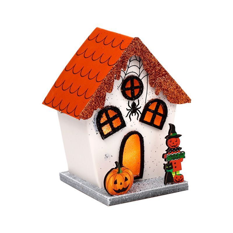 Spooky Spider Pumpkin House Halloween LED Decoration | Halloween Gift