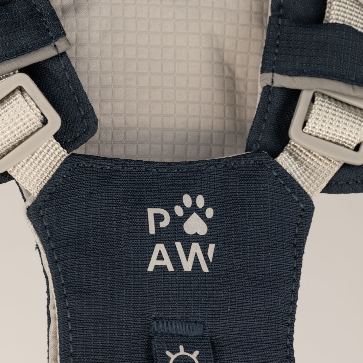 PAW XS Reflective Dog Harness – Rock Grey & Black Obsidian